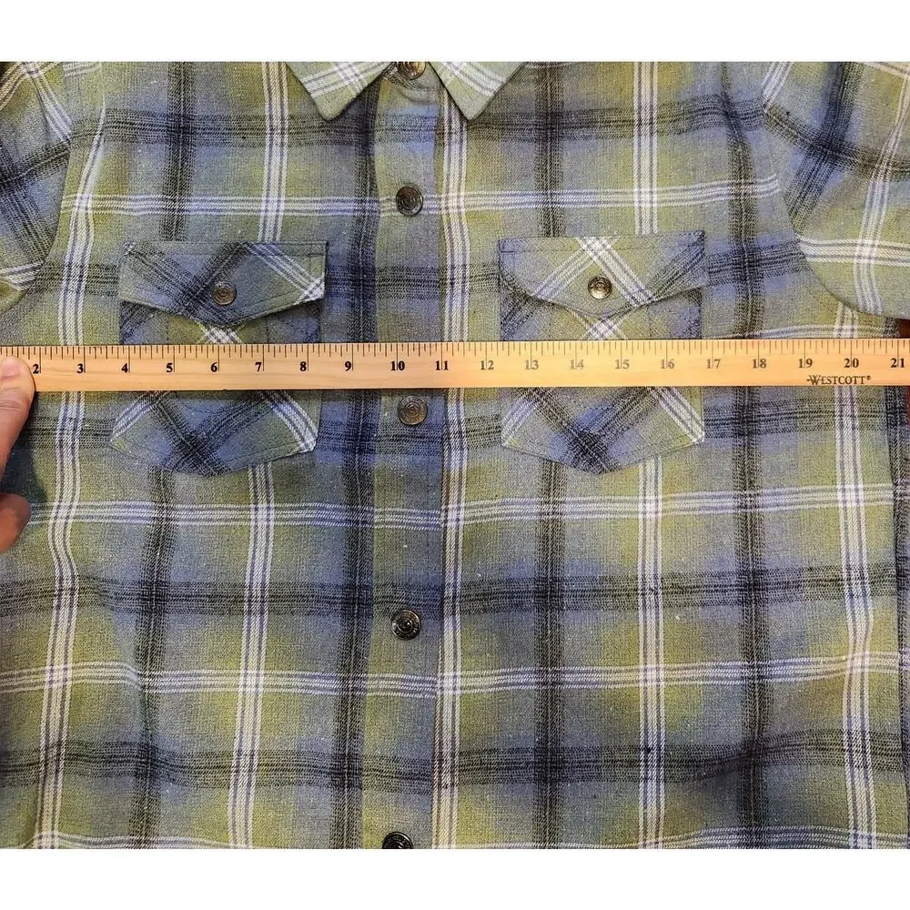 TRUE RELIGION HS Brushed Flannel Women's Button Up Long Sleeve Blouse Iris Small - Picture 6 of 12